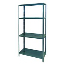 Etagère 4 tablettes acier 150 x 75 x 30 cm vert - INVENTIV