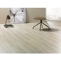 Revêtement de sol stratifié Solclic 1033 Bastide blanc 4 chanfreins 10 mm 128,6x17,2cm - INVENTIV