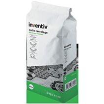 Colle carrelage 5kg blanc sol et mur intérieur - INVENTIV