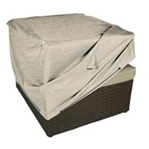Housse fauteuil tissu 75x75x60cm beige - INVENTIV
