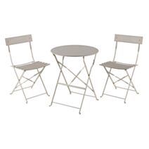 Salon de jardin Peps Lin Acier 60x60x74cm - INVENTIV