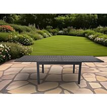 Table de jardin Alu extens. Aurore 6/10 personnes Gris - INVENTIV