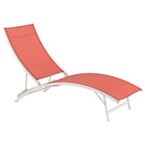 Bain de soleil Caro 164x55x92cm brique - INVENTIV