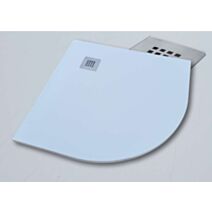 Receveur Quart de cercle Mia 90x90x3cm Blanc Texture ardoise - INVENTIV