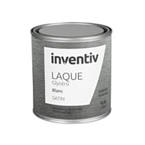 Peinture Laque Glycéro Blanc Satin 0,5L - INVENTIV