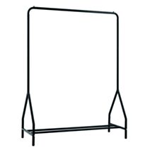 Portant simple 2 barres métal noir H.150x116x45cm - INVENTIV