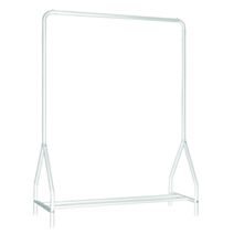 Portant simple 2 barres métal blanc H.150x116x45cm - INVENTIV