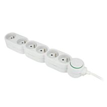Multiprise 6 Prises 16A 1,5m Blanc - INVENTIV