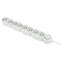 Bloc multiprises Home-Recycle 8 prises 1,5m blanc - INVENTIV