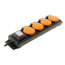 Multiprise 4 Prises Etanche 16A 1,5m HO5RRF Noir - INVENTIV