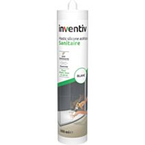 Mastic sanitaire acétique blanc 300 mL - INVENTIV