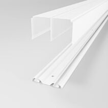 Kit rails haut et bas pour porte de placard Blanc 120cm - INVENTIV
