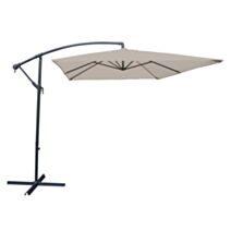 Parasol deporté Alto 3x2m gris - INVENTIV