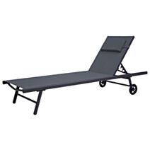 Bain de soleil Mikado alu 190x60x30cm mineral grey - INVENTIV