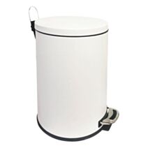 Poubelle salle de bain à pédale Saturne blanc brillant 3L - INVENTIV