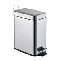 Poubelle salle de bain à pédale Mercure chromé 5L - INVENTIV