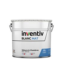 Peinture murs et plafonds Blanc mat 10L  - INVENTIV