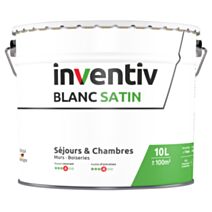 Peinture Séjours & Chambres Blanc satin 10L  - INVENTIV