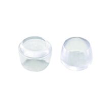 Set de 4 patins enveloppants Ø18 mm plastique transparent - INVENTIV