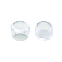 Set de 4 patins enveloppants Ø18 mm plastique transparent - INVENTIV