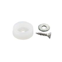 Set de 8 patins à visser Ø17 mm plastique transparent - INVENTIV