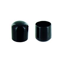 Set de 8 patins enveloppants Ø12 mm plastique noir - INVENTIV
