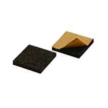 24 patins feutre adhésifs 24x24mm marron - INVENTIV