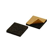 24 patins feutre adhésifs 24x24mm marron - INVENTIV
