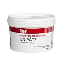 Enduit de rebouchage pâte 4kg blanc intérieur - INVENTIV