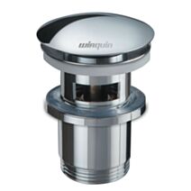 Bonde laiton design Quick-clac avec trop plein et corps de bonde court - INVENTIV                