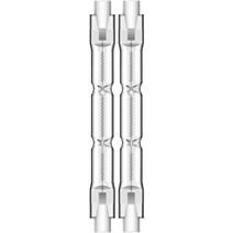 Pack 2 ampoules halogènes R7S 80x0,9x0,9cm blanc chaud - INVENTIV