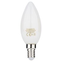 3 ampoules Filament LED Flamme Opaque E14 470Lm 40W 2700K Blanc chaud - INVENTIV