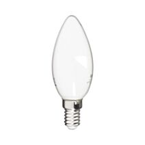 3 ampoules Filament LED Flamme Opaque E14 470Lm 40W 4000K Blanc neutre - INVENTIV