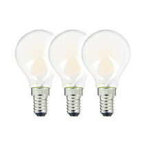 3 ampoules Filament LED P45 Opaque E27 470Lm 40W 4000K Blanc neutre - INVENTIV