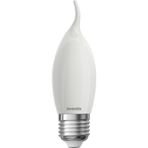 Ampoule Filament LED Flamme Coupe vent Opaque E27 470Lm 40W 4000K Blanc neutre - INVENTIV