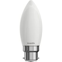 Ampoule Filament LED Flamme Opaque culot B22 470Lm 40W 2700K Blanc chaud - INVENTIV