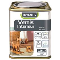 Vernis boiserie intérieure 0,25 L teinte chêne moyen - INVENTIV