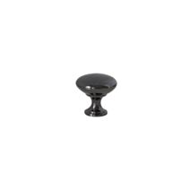 Bouton meuble Contemporain Zamak Chromé Noir ø30mm h29mm - B BEAUTY