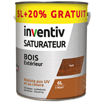 Saturateur terrasse bois Ton teck 5 L+20% - INVENTIV