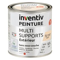 Peinture Extérieure Bois Fer Plastique Blanc Cassé Satiné 0,5L - INVENTIV
