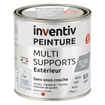 Peinture Extérieure Bois Fer Plastique Gris Ardoise Satiné 0,5L - INVENTIV