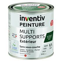 Peinture Extérieure Bois Fer Plastique Vert Basque Satiné 0,5L - INVENTIV