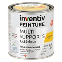 Peinture Extérieure Bois Fer Plastique Jaune Intense Satiné 0,5L - INVENTIV