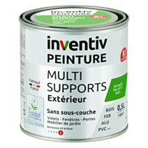 Peinture Extérieure Bois Fer Plastique Vert Sapin Satiné 0,5L - INVENTIV