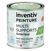 Peinture Extérieure Bois Fer Plastique Vert Provence Satiné 0,5L - INVENTIV