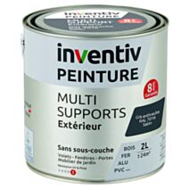 Peinture Extérieure Bois Fer Plastique Gris Anthracite Satiné 2L - INVENTIV