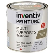 Peinture Extérieure Bois Fer Plastique Marron Satiné 2L - INVENTIV