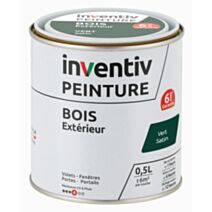 Peinture extérieure bois 6 ans vert satin 0,5 L - INVENTIV