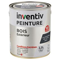 Peinture Extérieure Bois 10 ans Anthracite Satin 2,5L - INVENTIV
