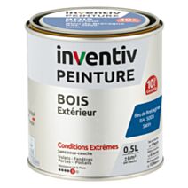 Peinture Extérieure Bois 10 ans Bleu De Bretagne Satin 0,5L - INVENTIV